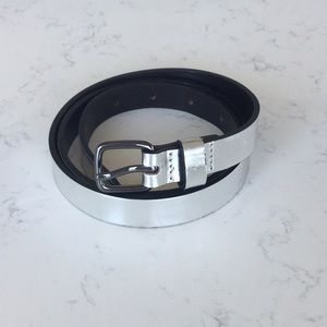 Silver Metallic Belt